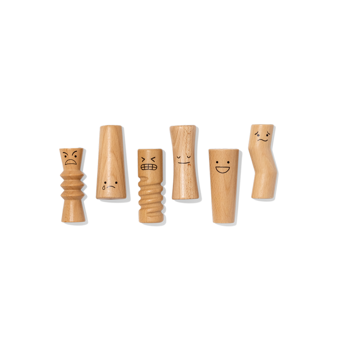 Wooden Emotion Dolls (set of 6)